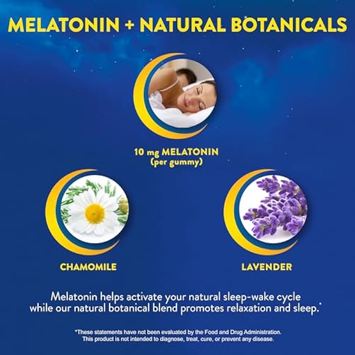 MidNite Deep Sleep Extra Strength, 10 mg Melatonin Sleep Aid, Non-habit Forming, Herbal Dietary Supplement For Adults, Drug-free, Gluten-free, Lactose-free, Vegetarian-friendly, 36 Gummies - Image 5