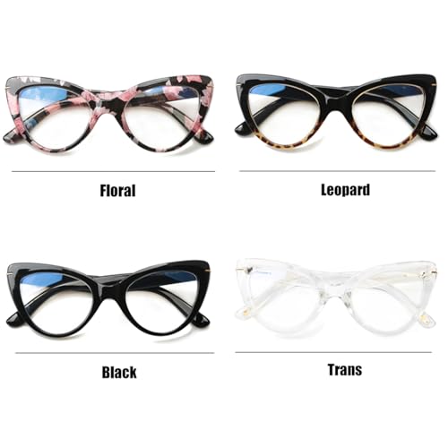 COVESATO Cat Eye Reading Glasses for Women,Fashion Oversized Ladies Readers(2 Mixed Color,1.50) - Image 5