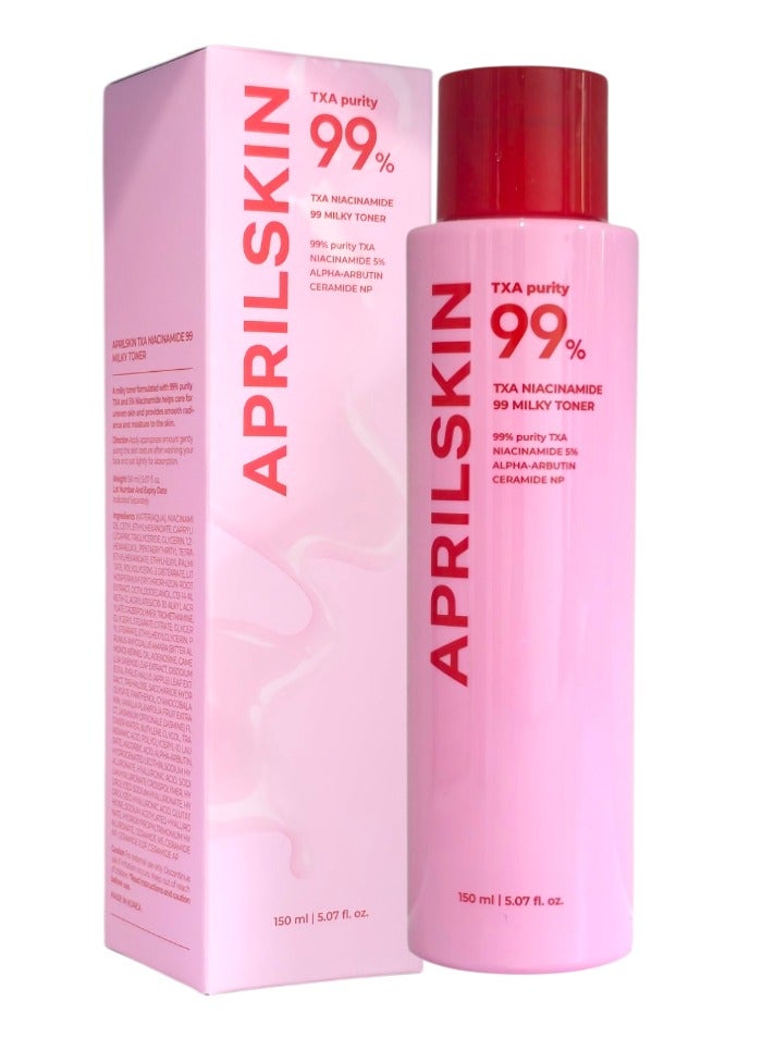AprilSkin 99% TXA Niacinamide 99 Milky Toner l50ml - Image 1