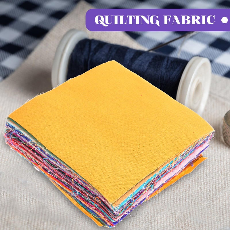 100pcs 10x10cm Solid Color Quilting Fabric Squares Precut Patchwork DIY Sewing Kit - Image 5