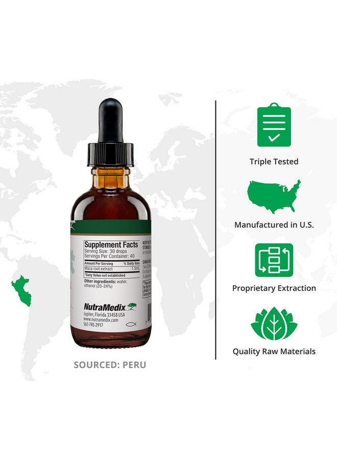 NutraMedix Maca Liquid Tincture - Mood Supplement Drops with Peruvian Maca Root Extract for Women's Health - Herbal Support for Hormonal Health & Mood - Vegan Supplements (2oz / 60ml) - Image 2