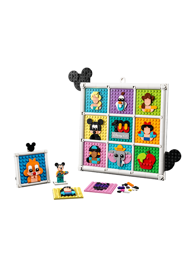 LEGO Disney Animation Icons Building Toy Set, 100 Years Of Disney, A Creative Set That Lets Kids Design Their Own Wall Art; Makes A Fun Birthday Present For Fans And Kids Ages 6+ (1,022 Pieces) 43221