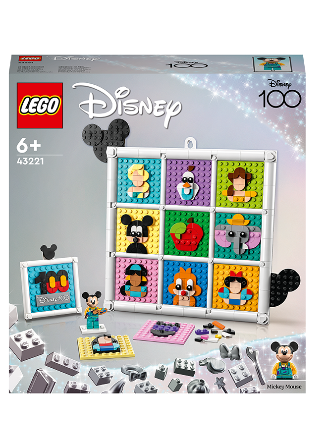 LEGO Disney Animation Icons Building Toy Set, 100 Years Of Disney, A Creative Set That Lets Kids Design Their Own Wall Art; Makes A Fun Birthday Present For Fans And Kids Ages 6+ (1,022 Pieces) 43221