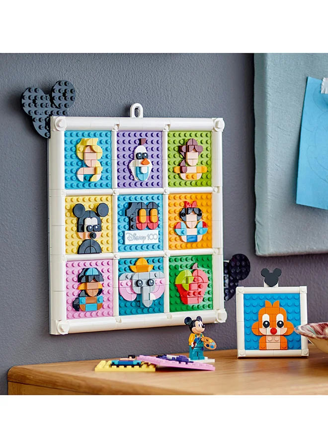 LEGO Disney Animation Icons Building Toy Set, 100 Years Of Disney, A Creative Set That Lets Kids Design Their Own Wall Art; Makes A Fun Birthday Present For Fans And Kids Ages 6+ (1,022 Pieces) 43221