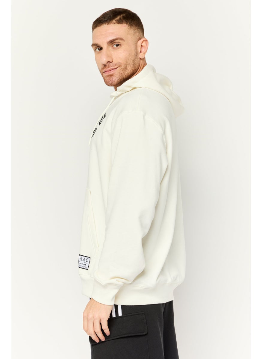 adidas Originals Men Sportswear Fit Long Sleeve Outdoor Hoodie, Off White  - Image 2