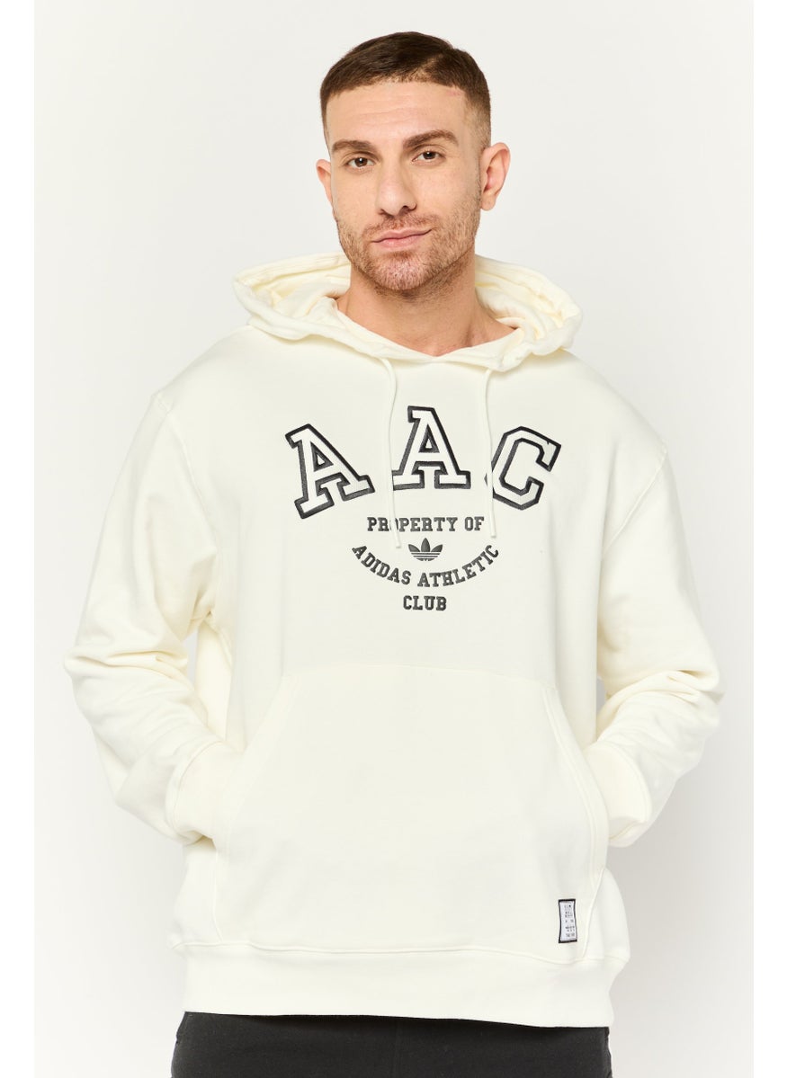 adidas Originals Men Sportswear Fit Long Sleeve Outdoor Hoodie, Off White  - Image 1