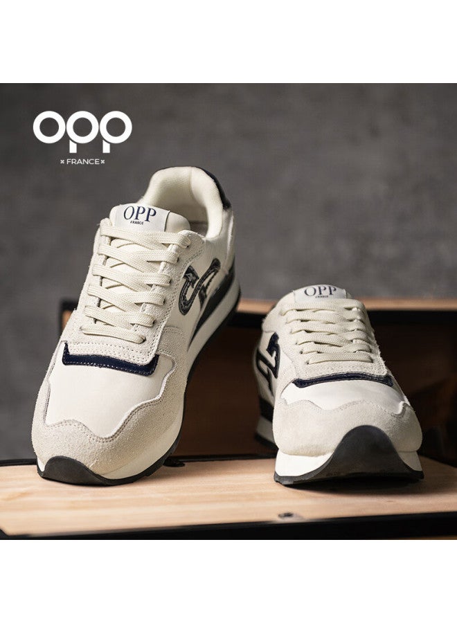 Opp Casual Shoes For Men, Soft-soled Forrest Gump Shoes, Versatile Commuter Shoes, Autumn And Winter Sports Shoes, Men's Footwear, 3168 Beige, Size 38 - Image 1