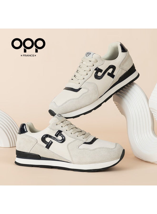 Opp Casual Shoes For Men, Soft-soled Forrest Gump Shoes, Versatile Commuter Shoes, Autumn And Winter Sports Shoes, Men's Footwear, 3168 Beige, Size 38 - Image 3