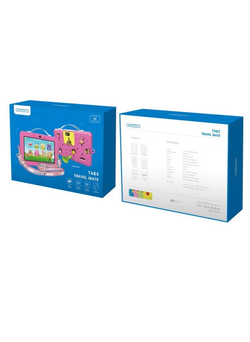 Oteeto - Oteeto Tab 5 Travel Mate Kids 7 Inch Display Tablet With 128 GB ROM and 3000 mAh Battery Yellow - Image 1