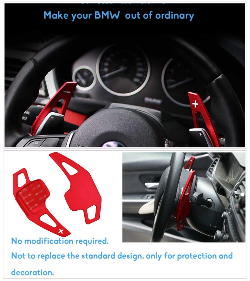 Jaronx Compatible with BMW Paddle Shifter Extensions,Jaronx Aluminum Metal Steering Wheel Paddle Shifter(Compatible with BMW 2 3 4 X1 X2 X3 X4 X5 X6 series F30 F31 F15 F16 F25 F26)-NOT for 5 6 Series F10 F11 - Image 4