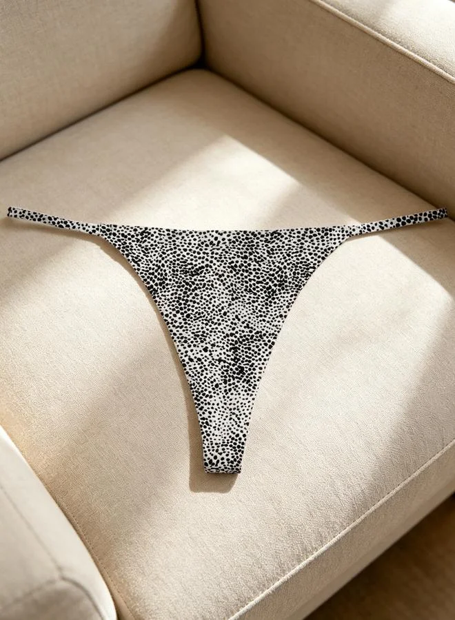 Take Two Animal Print Thong Brief