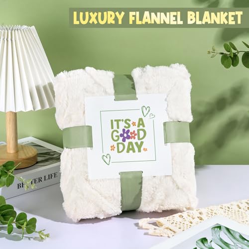 Suhctuptx Self Care Gifts for Women, Get Well Soon Basket Birthday Gifts for Women Care Package, Thinking of You Box w/Blanket, Christmas A Leafy Gift of Care for Mom Her Sister Friend - Image 3