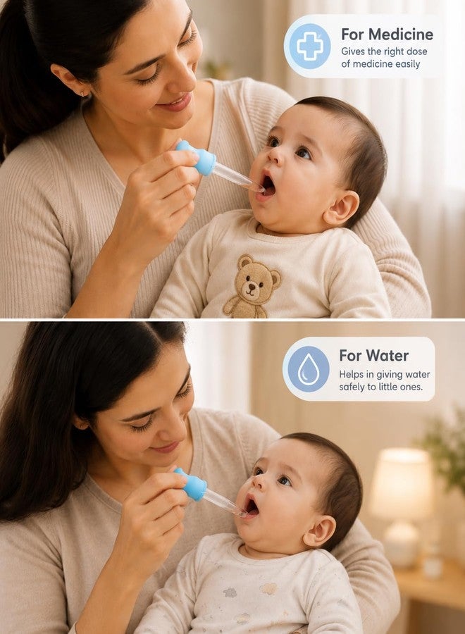 Rachna's Food-Grade Safe Easy Squeeze Baby Food Feeder Medicine Dropper - 8029 - Blue - 5ML - Pack of 2 | Free Travel Case - Image 3