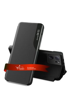 دبليو تيك حافظة هاتف قابلة للطي بمرآة ذكية غطاء حماية تلقائي للنوم لهاتف Xiaomi 13T 5G 2023 / Xiaomi 13T Pro 5G 2023 أسود  - Image 1
