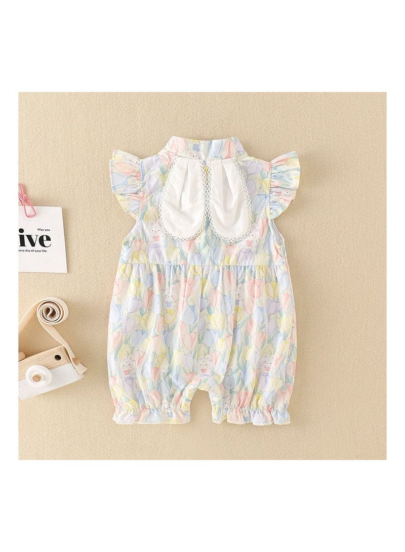 Loquat Baby Summer Thin Wrap Bottom Coat Short Creeper  - Image 2