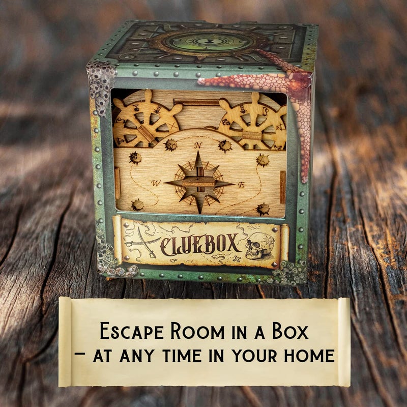 iDventure Cluebox - Davy Jones Locker - Escape Room Game - Pirate Puzzle Box - Gift Box - 3D Wooden Puzzle for Adults - Wooden Jigsaw - Brain Teaser - Birthday Gift Gadget for Men - Money Box - Image 5