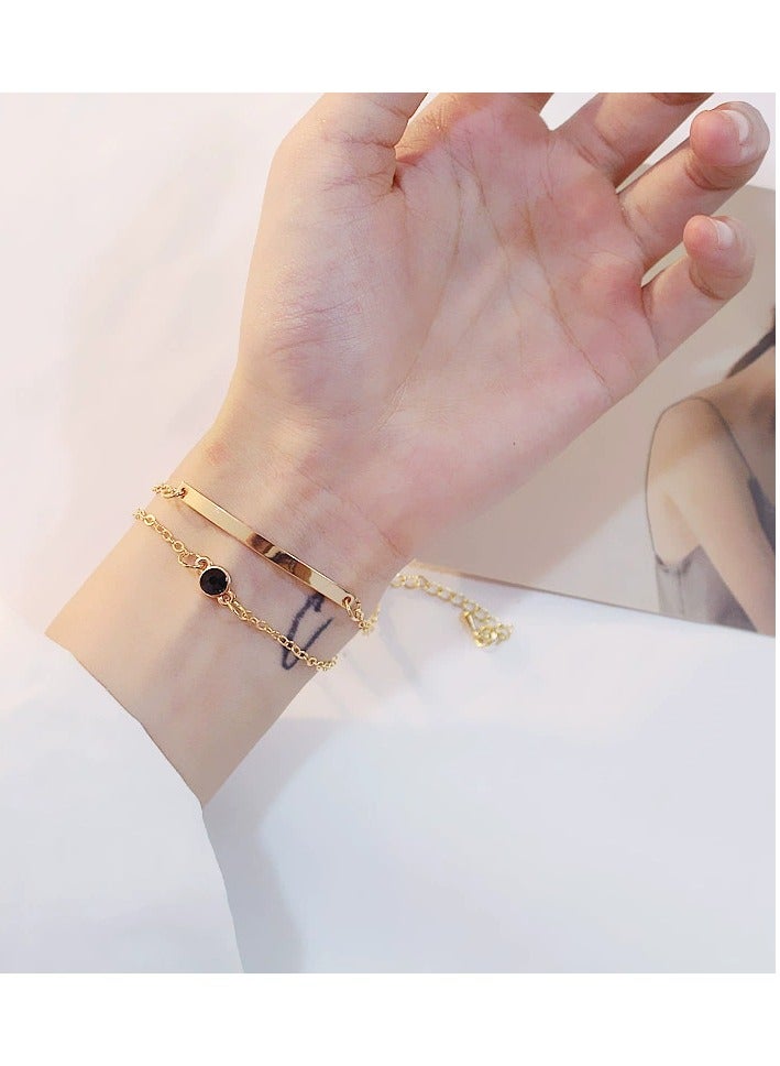 Goolsky Minimalist Double-Layer Cuff Bracelet – Sleek Tube Design | Elegant Everyday Jewelry for Women - Image 1