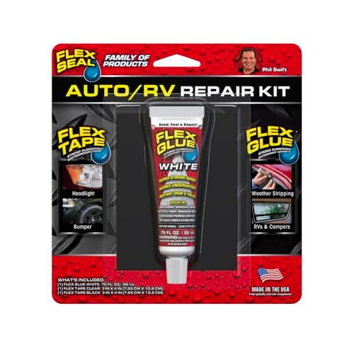 Flex Seal AutoRV Repair Kit Super Strong Waterproof Rubberized UV Resistant Car Truck Motorcycle Seal and Patch Bond and Repair Quick Fix for Rips and Tears - Image 1