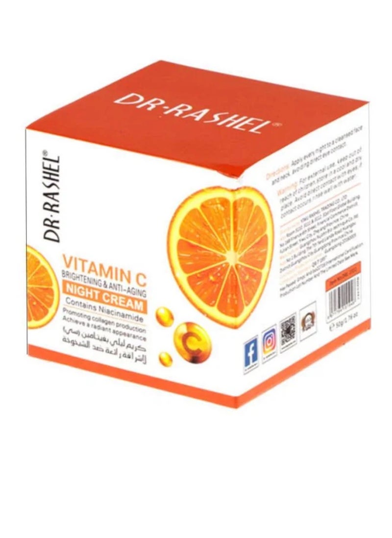 DR.RASHEL BEAUTY ELIXIRS Dr. Rashel Vitamin C Night Cream for Skin Lightening and Anti-Aging 50g 