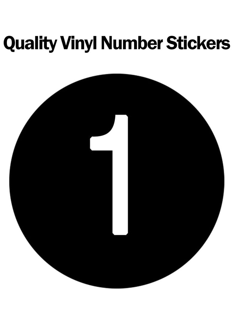 Excefore - Number Stickers, Consecutive Number Stickers (1-50) 2.54cm Number Labels Waterproof Self-Adhesive Universal Label for Indoor Outdoor Daily Storage Uses (10 Sheets) - Image 1