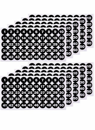 Number Stickers, Consecutive Number Stickers (1-50) 2.54cm Number Labels Waterproof Self-Adhesive Universal Label for Indoor Outdoor Daily Storage Uses (10 Sheets) - pzsku/Z19F85555B26DDB9C9765Z/45/1746509229/67e5730d-4631-468b-b360-faf6fc04000c