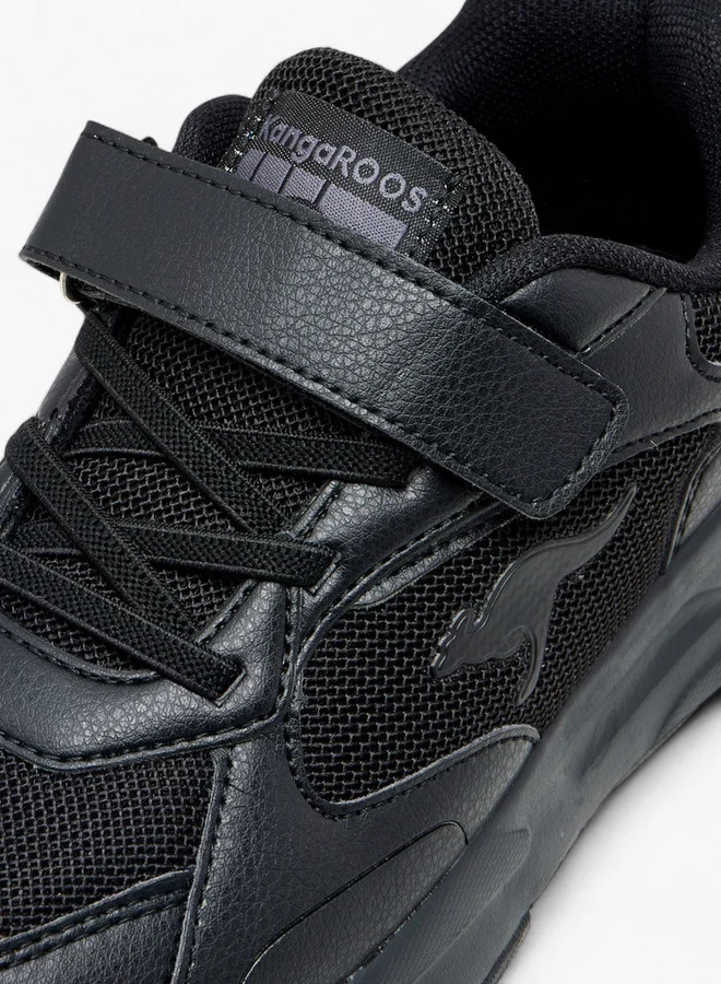kangaROOS Boys' Textured Sports Shoes with Hook and Loop Closure