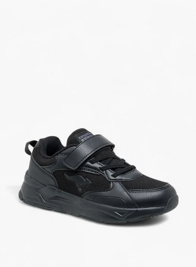 kangaROOS Boys' Textured Sports Shoes with Hook and Loop Closure