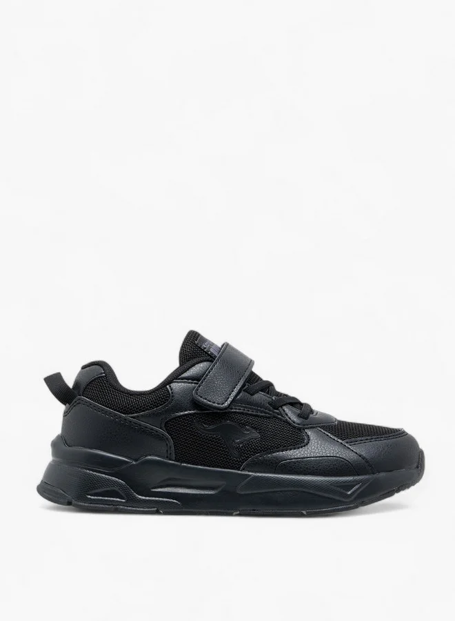 kangaROOS Boys' Textured Sports Shoes with Hook and Loop Closure