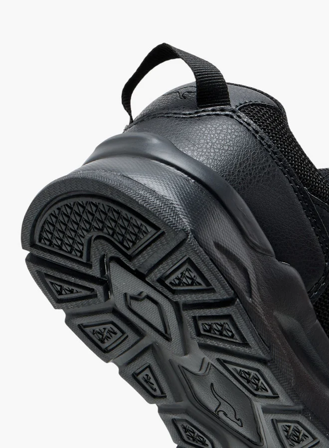 kangaROOS Boys' Textured Sports Shoes with Hook and Loop Closure