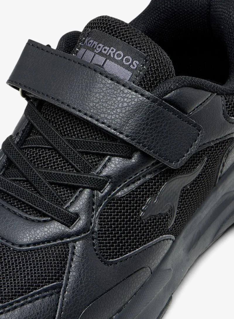 kangaROOS BLACK Boys' Textured Sports Shoes with Hook and Loop Closure for Men | Best Price UAE