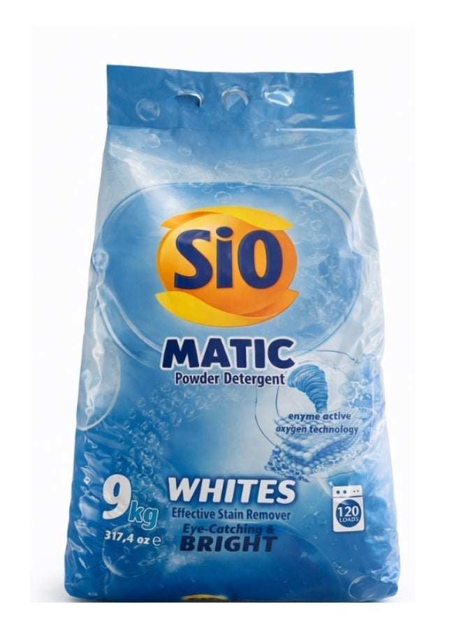 SIO Powder Detergent Matic – White 9 kg | Effective Cleaning & Brightness - Image 1