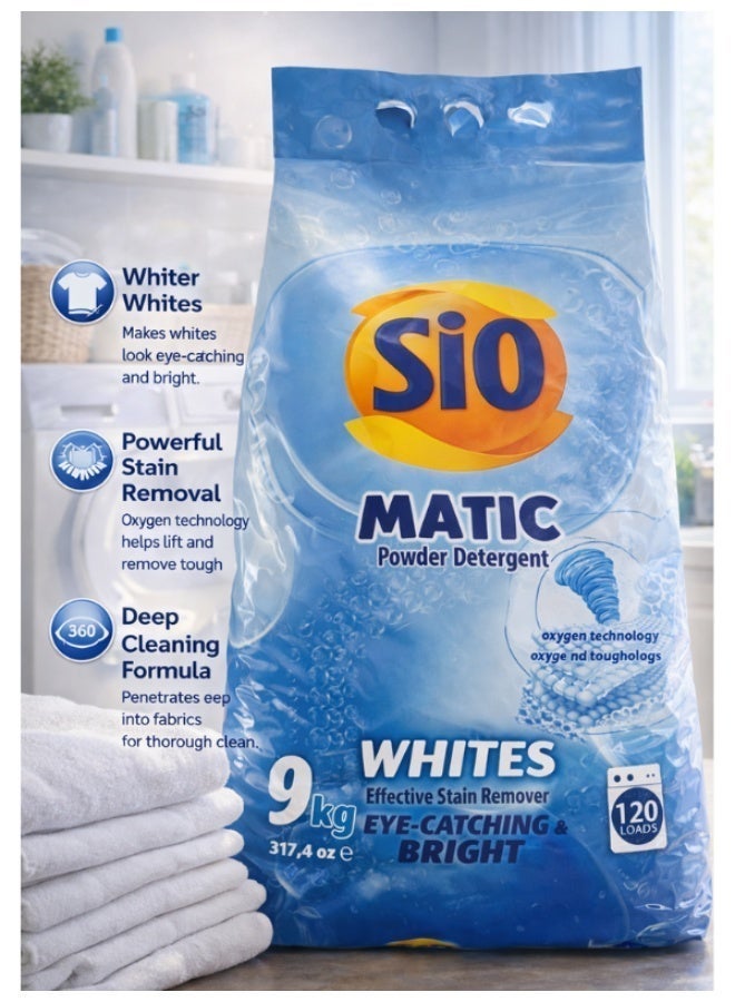 SIO Powder Detergent Matic – White 9 kg | Effective Cleaning & Brightness - Image 2