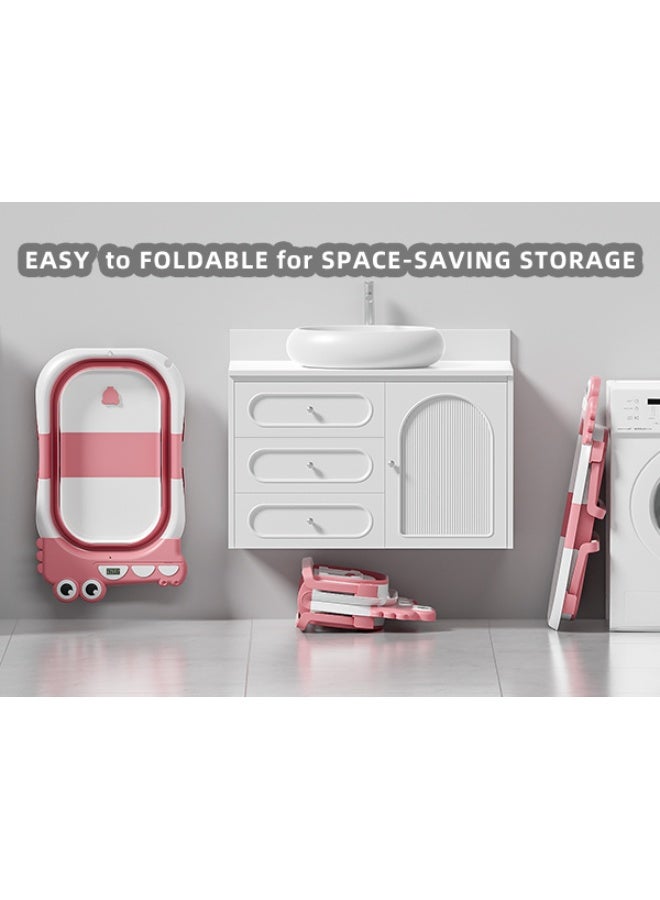 لوفي حوض استحمام للأطفال قابل للطي – وردي - Image 2