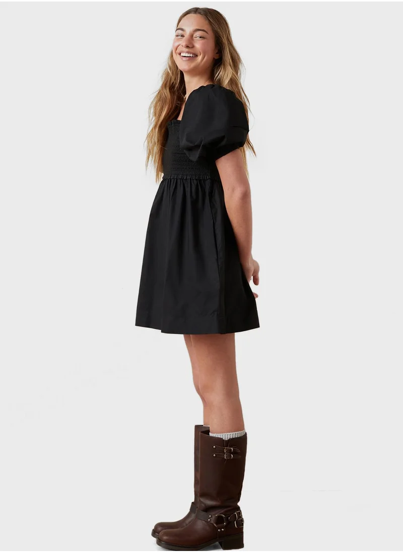 American Eagle Puff Sleeve Square Neck Dress