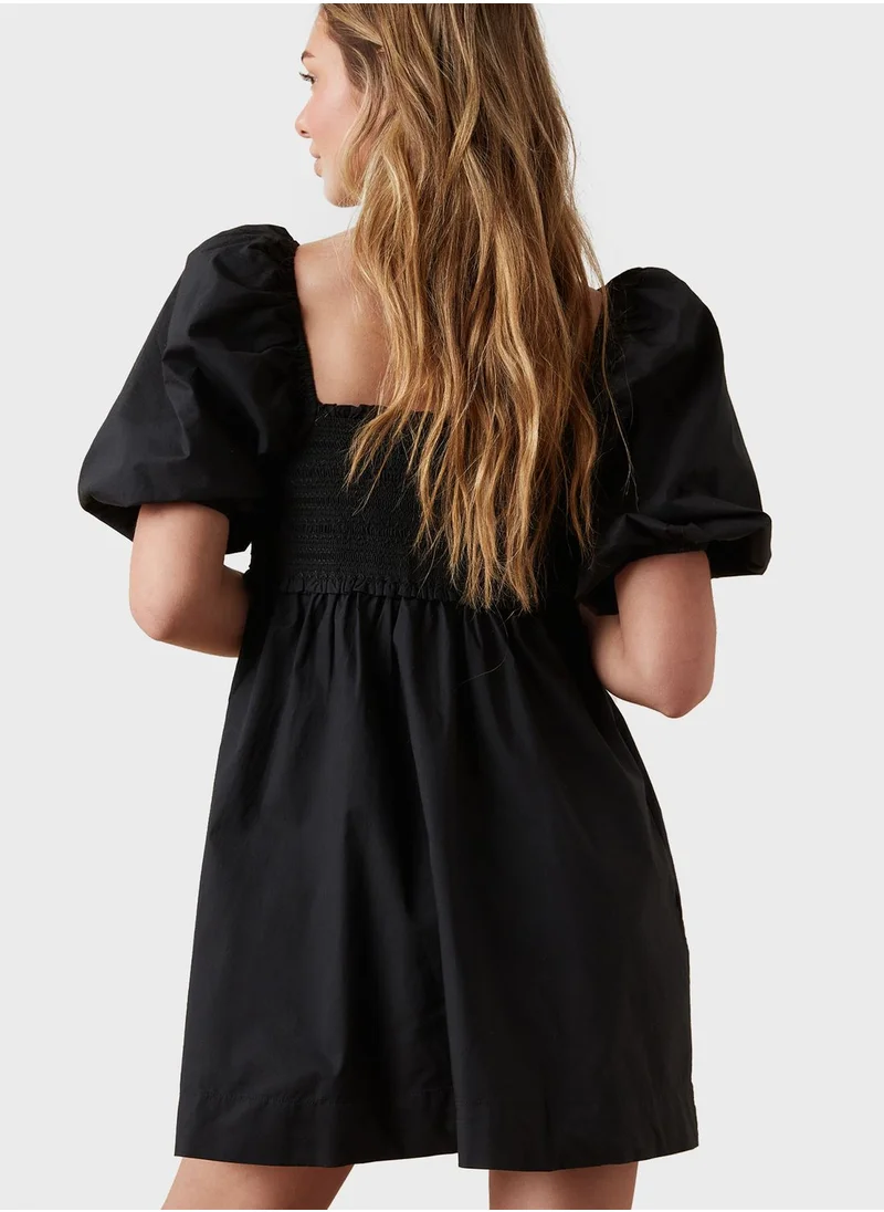 American Eagle Puff Sleeve Square Neck Dress