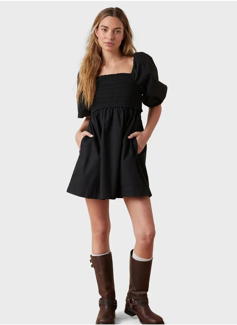 American Eagle Puff Sleeve Square Neck Dress