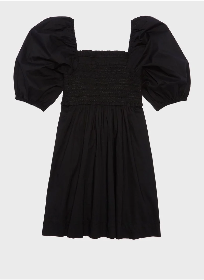 American Eagle Puff Sleeve Square Neck Dress