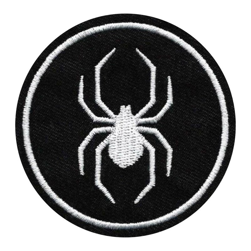 BASBOOSA BASBOOSA Spider Logo Embroidery Patches for Clothes Jackets Rider Bag Hat SWE on Patches 3 x 3 Inches 