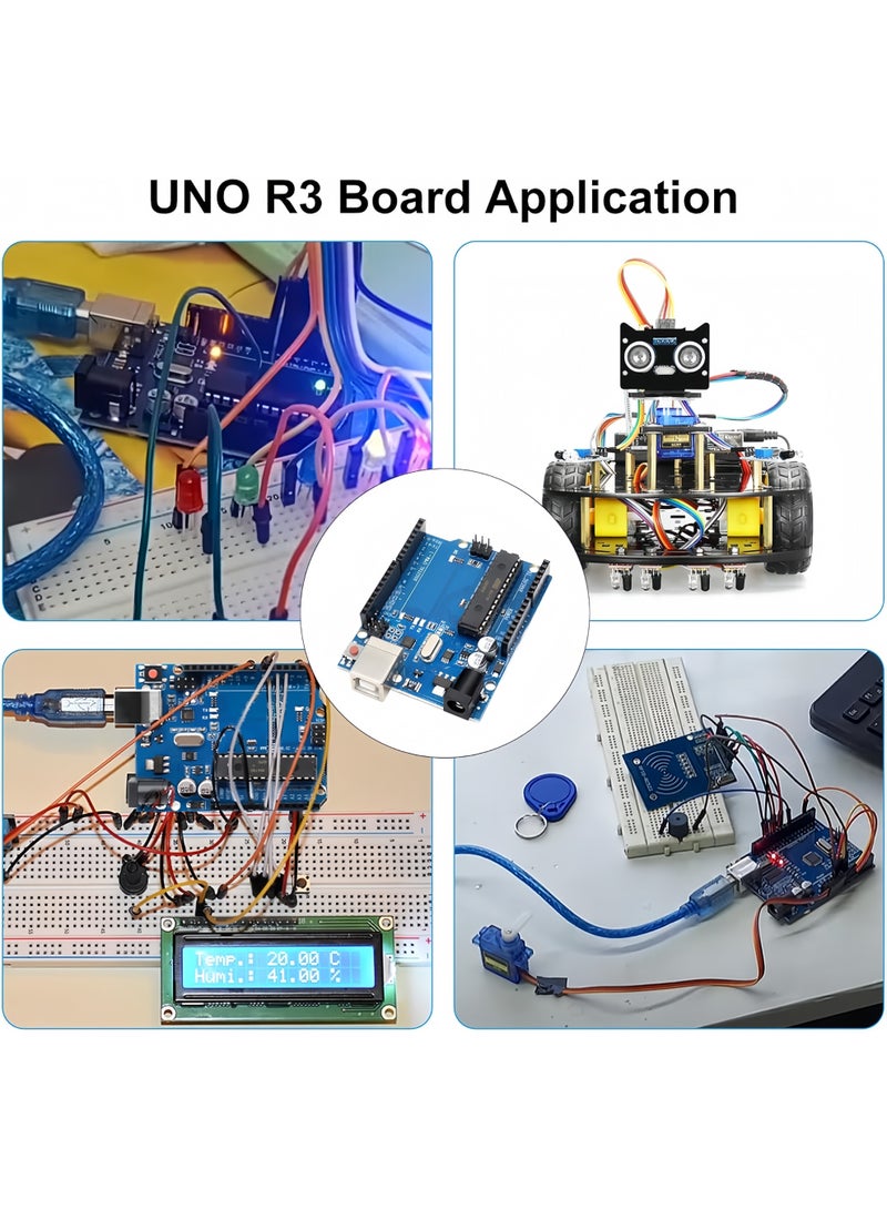UNO R3 Development Board, 1 PCS UNO R3 Single Board with ATmega328P Chip 2 KB 1 KB EEPROM, Microcontroller with USB Cable Compatible with Ar-duino uno - Image 3
