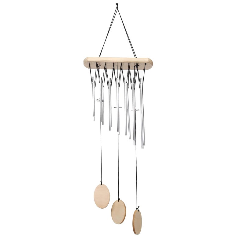 sculpmart أجراس الرياح للمنزل طاقة إيجابية - أجراس معلقة لتزيين المنزل وتزيين الشرفة مع صوت لحن (14 أنبوب)  - Image 3