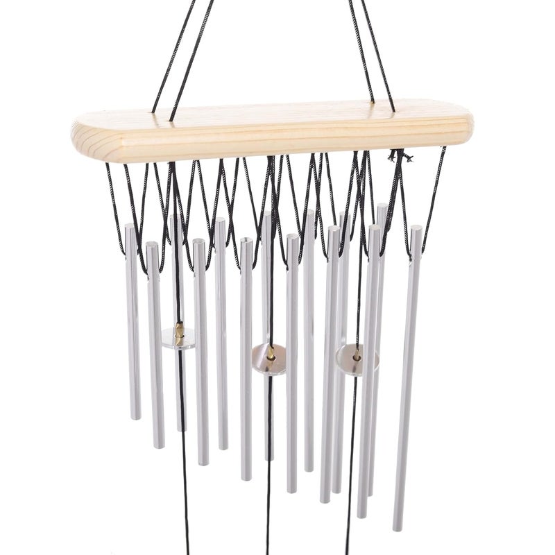 sculpmart أجراس الرياح للمنزل طاقة إيجابية - أجراس معلقة لتزيين المنزل وتزيين الشرفة مع صوت لحن (14 أنبوب)  - Image 4