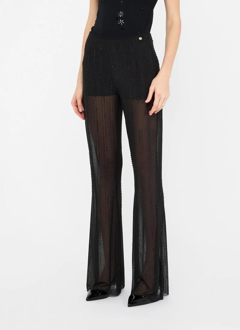 Liu Jo Tulle trousers with gemstones