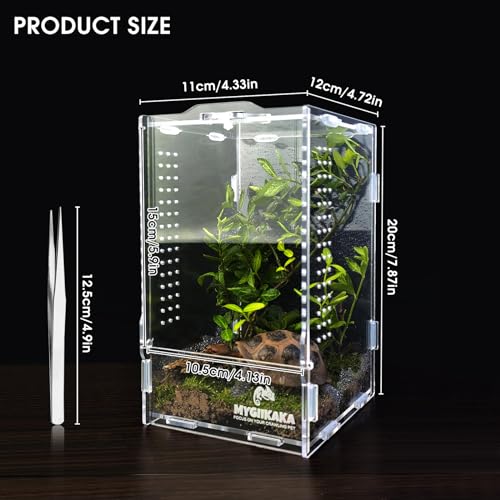 MYGIIKAKA Acrylic Jumping Spider Habitat, Insect Terrarium, Bug Enclosure, Praying Mantis Habitat, Frog Enclosure - Image 2