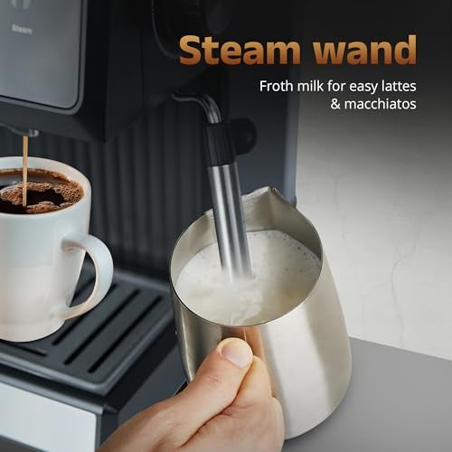 IBELL Coffee Maker Machine for Home, 20 BAR Espresso Coffee Machine, Touch Controls, Milk Frothing & Temperature Control, 1200W, 2-Year Warranty, For Cappuccino, Latte & Americano (BARISTAMAX200) - Image 4