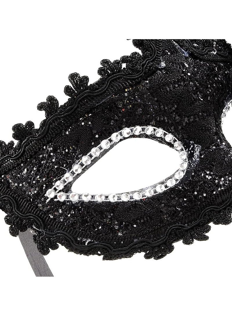 NajmStyle Masquerade Mask For Couples Venetian Halloween Costume Ana Lace Masks Women's Mens - Image 4