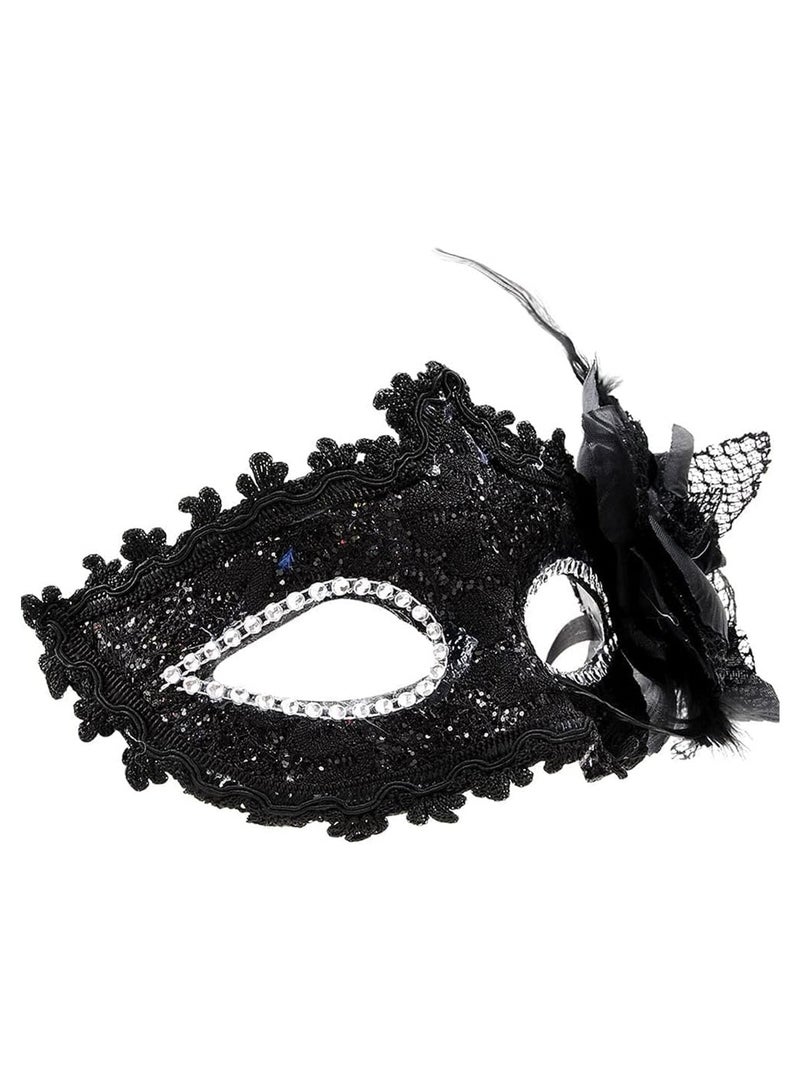 NajmStyle Masquerade Mask For Couples Venetian Halloween Costume Ana Lace Masks Women's Mens - Image 5