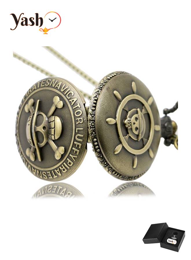 Yash Anime Skull One Piece Style Quartz Pocket Watch - Image 2