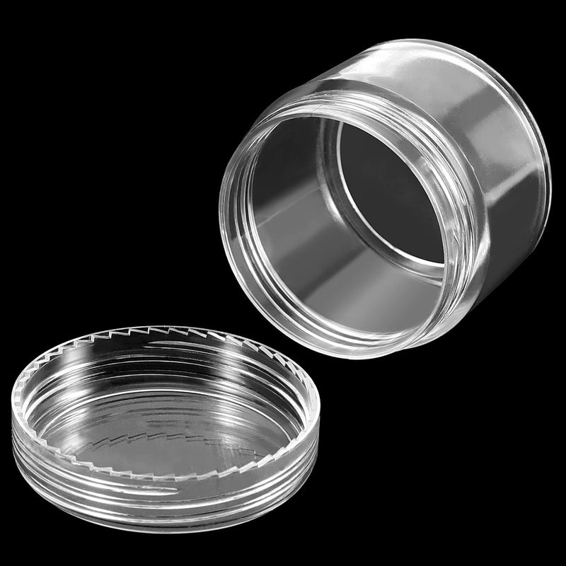 HOIGON Ni Zmir 96 Pieces 20g 20ml Clear Plastic Sample Containers, Leak-Proof Round Plastic Cosmetic Containers with Lids, Clear Plastic Pot Jars for Creams, Lotions, Makeup, Colored Acrylics - Image 3