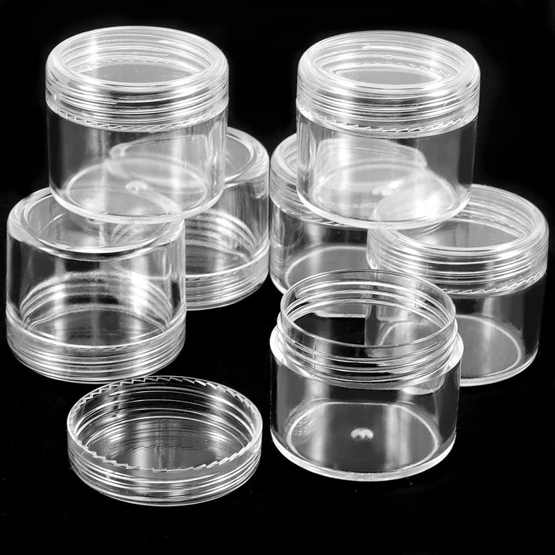 HOIGON Ni Zmir 96 Pieces 20g 20ml Clear Plastic Sample Containers, Leak-Proof Round Plastic Cosmetic Containers with Lids, Clear Plastic Pot Jars for Creams, Lotions, Makeup, Colored Acrylics - Image 5