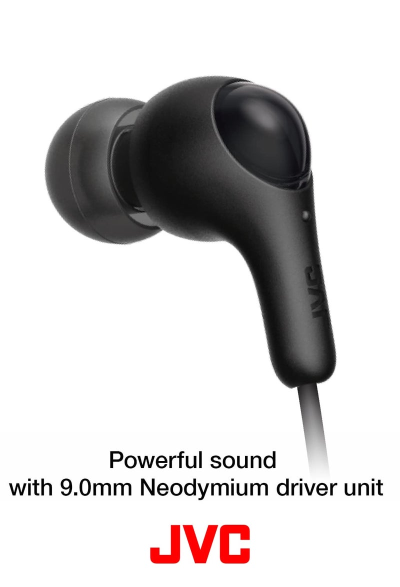 JVC Gumy in Ear Earbud Headphones, Powerful Sound, Comfortable and Secure Fit, Silicone Ear Pieces S/M/L - HAFX7V Purple, Small - Image 3